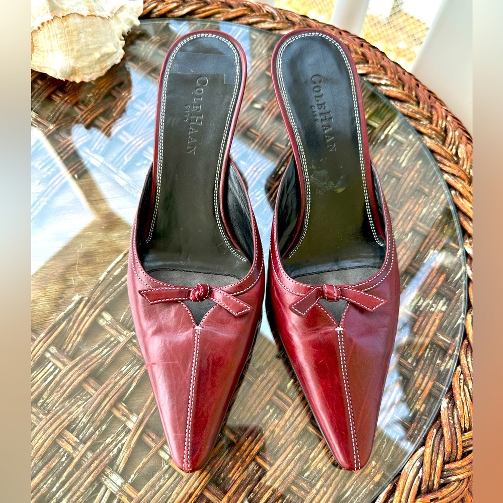 Cole Haan City Slip-On Sandals - Rich Burgundy- size 7 B